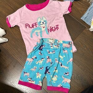 Hatley Doggie Matching PJs Set Short and T-Shirt 3T